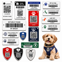Individuell Lasergravierte Metall-QR-Code-Logo-Etiketten Tragbare QR-Code-Etiketten für Gepäck Koffer Haustier-Anti-Verlust-Zubehör