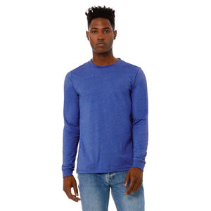 Airlume – T-Shirt à manches longues 52% coton peigné et anneau, 48% Poly 32 simple 4.2 oz True Royal unisexe, résistant à la chaleur CVC - Product Image 1