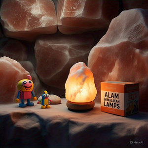 Lámpara de sal del Himalaya natural orgánica de 3-5 kg, diseño de flor cruzada Feng Shui, decoración del hogar, elementos religiosos musicales, amor Animal - Product Image 3