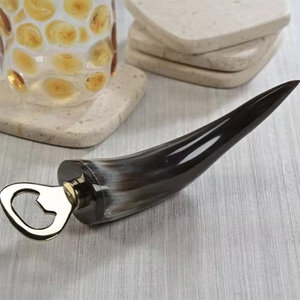 Ouvre-bouteille en corne de haute qualité fabriqué à la main en gros ouvre-bouteille en corne naturelle ouvre-bière en corne pour bar et fête de l'Inde - Product Image 1