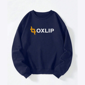 Sweat-shirt à col rond en polaire tricoté ample à imprimé d'hiver pour homme Polyester/coton 300gsm Respirant - Product Image 1