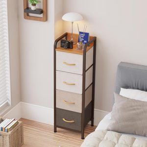 Mesa auxiliar de cama de alta demanda con soporte de 4 cajones taburete de mesa de madera para muebles de sala de estar disponible al precio más barato - Product Image 5