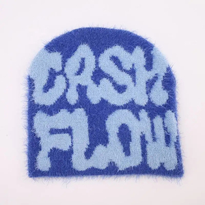 Gorro holgado de acrílico con puños de punto personalizado, ropa de calle, gorros con logotipo de etiqueta tejida privada, gorros de calavera de pescador, gorro de invierno - Product Image 5