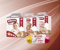 Prix bas, haute qualité, couches pour bébé jetables en coton écologique BONERO, imprimées, super absorbantes, certifiées ISO, taille mini, vertes