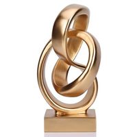 Sculpture métallique moderne à forme abstraite pour un salon élégant et une décoration intérieure contemporaine