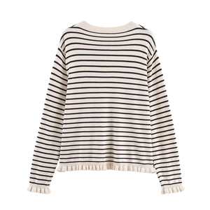 เสื้อสเวตเตอร์ถักหลายชั้นแฟชั่นฤดูใบไม้ร่วงของผู้หญิงเสื้อผ้าวินเทจแขนยาวแจ๊กเก็ตทันสมัย - Product Image 2