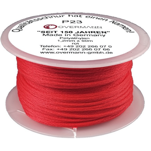 Ruban à mesurer en polyéthylène rouge Overmann 100m, diamètre 1,7mm, 35kg, lot de 6 - Product Image 2