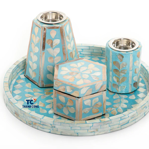 ชุดของขวัญกระถางธูปไม้ถูพื้นทันสมัยพร้อมแม่ของไข่มุกงานหัตถกรรมเวียดนามสำหรับตกแต่งแบบ2025 - Product Image 1