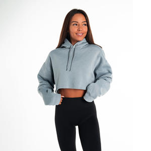 Sudadera con capucha de algodón 100% de gran tamaño para mujer con diseño estampado, ropa de calle pesada con hombros caídos, sudaderas informales de alta calidad - Product Image 6