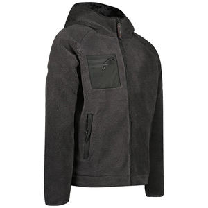 Chaqueta de Forro Polar Tejido Impermeable para Hombre, Diseño Nuevo, con Cierre Completo Bordado, Cuello Alto, Patrón Sólido, con Capucha para Invierno - Product Image 3