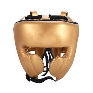 Sombrero de entrenamiento de boxeo 2025 al mejor precio, protector de cabeza de MMA de boxeo de cara completa con logotipo personalizado de cuero de alta calidad - Product Image 1