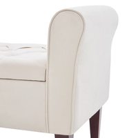 Massivholz Gepolsterte Klappbare Aufbewahrungsbank Ottoman 2-Sitzer Sofa Fußhocker Modernes Wohnzimmer Schlafzimmer Hotel Gästezimmer