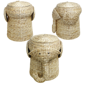 Elephant <b>Basket</b> for Bread Lovers Handcrafted Sustainable Solution for Food and Kitchen <b>Storage</b> - Product Image 1