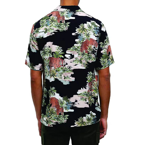 100% coton, T-shirt pour hommes, coupe ample, imprimé mode hommes hawaïen fleur imprimé à manches courtes chemise hawaïenne coton respirant - Product Image 3