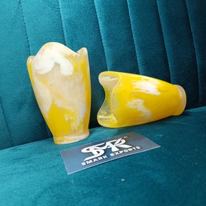 Vaso de Resina Amarillo Blanco Ecológico Hecho a Mano, Vaso de Agua de Diseño con Forma de Ángel, Vaso para Jugo, Vajilla para el Hogar, Bar, Mesa, Artículo de Regalo - Product Image 6