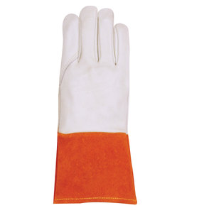Guantes de soldadura Mig Tig de piel de vaca de piel de cabra de grano superior Forro de algodón a prueba de fuego Resistencia al corte antiimpacto Comprado en fábrica para - Product Image 2