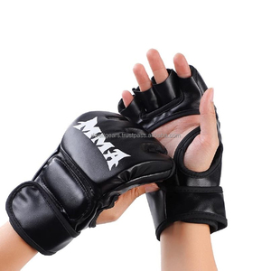 Guantes de MMA de Cuero Personalizados, Transpirables, Antideslizantes, Sostenibles, Ligeros, de Medio Dedo, con Correa de Muñeca Ajustable, para Entrenamiento, Lucha y Boxeo - Product Image 6
