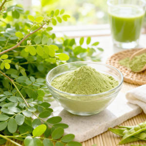 ผงใบมะรุมป่าอบแห้งแบบพ่นฝอย |   สารสกัดจากผลไม้ออร์แกนิกที่อุดมไปด้วยสารอาหารซูเปอร์ฟู้ด |   การจัดหาสินค้าจำนวนมาก |   บรรจุภัณฑ์แบบกำหนดเองสำหรับผู้ผลิต (OEM) ขนาด 10 กก. - Product Image 2