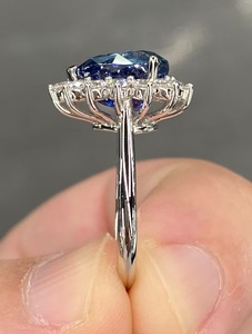 Anillo de Compromiso Vintage de Plata con Zafiro Azul Pera, Engaste de Garras Hecho a Mano, Certificado por Terceros, Joyería Fina de Mehrajudin Gems - Product Image 3