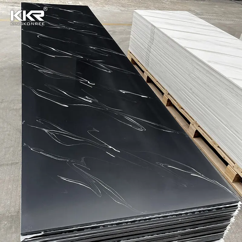 Custom cut furniture decoration stone board plates acrylic resin material solid surface sheet slabs