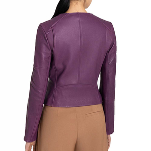 Veste en cuir pour femmes avec logo décoratif nouveau style de vêtements d'hiver à manches longues - Product Image 6