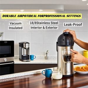Carafe à café thermique à <span class=keywords><strong>action</strong></span> <span class=keywords><strong>de</strong></span> pompe Ss <span class=keywords><strong>distributeur</strong></span> <span class=keywords><strong>de</strong></span> boissons à double paroi sous vide 1.9L thermos Airpot chaud et froid pour bureau - Product Image 6
