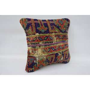 Multicolor Bohemian Wool <b>Pillow</b> 12x12 Inch Cushion Vintage Pattern Woven Portable Bedding for Sofa Use for Christmas - Product Image 3