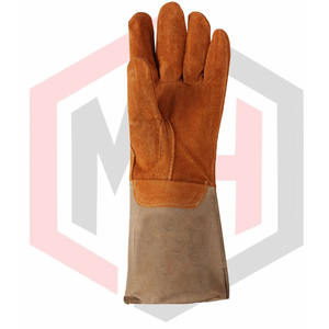 Gants de soudage en cuir robustes de 7 oz, longueur de 16 pouces, antistatiques et résistants à la déchirure pour la protection contre la chaleur industrielle - Product Image 2