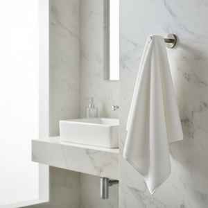 Serviette de toilette unie en coton turc 100% 50x70cm, haute absorption, écologique, imperméable, anti-taches, pour usage hôtelier moderne - Product Image 4