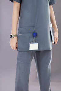 Performance Manufacturer Medical Scrub Front <b>Nurse</b> Uniforms Custom Unisex Clinical Hospital Uniforms Polyester Spandex Scrubs - Product Image 2