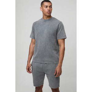 Fabricant de vêtements d'extérieur en coton spandex mélangé pour hommes offrant des services d'emballage et de logo d'ensembles d'été de marque privée - Product Image 3