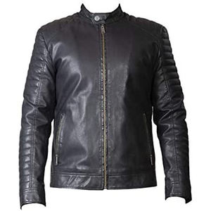 2026 <b>Men's</b> Casual Genuine PU Leather <b>Jacket</b> with Stand Collar Zip up Long Sleeves High Quality OEM Services <b>jacket</b> <b>for</b> <b>men</b> - Product Image 1