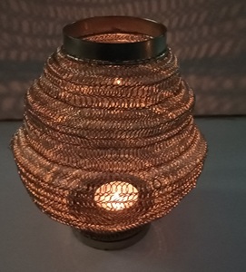High Quantity in Bulk Gold Cylinder Shape Fashionable Trending <b>Tealight</b> Wire Basket for Wedding Parties Christmas - Product Image 1