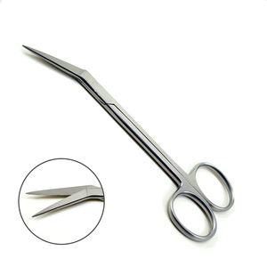 Haute qualité Locklin gomme ciseaux métal acier coudé en forme un tranchant denté ciseaux de chirurgie médicale personnalisés - Product Image 3