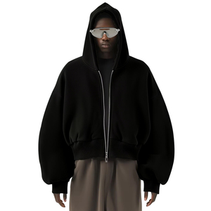 Heavyweight 100% Cotton Men Zip up Hoodies Oversized Zipper Embroidered <b>Design</b> <b>Manufacturer</b> Thick Blank Plain Cotton Hoodie - Product Image 6