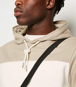 Sweat à capuche surdimensionné pour homme avec impression personnalisée du logo Sweat-shirt brodé d'hiver à empiècement en polaire épaisse - Product Image 3