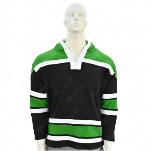 Sudadera de Hockey al por Mayor con Cordones de Patines |   Ropa Deportiva Personalizada con Bordado |   Ropa Deportiva de Forro Polar Grueso para Invierno, Precio de Fábrica - Product Image 1