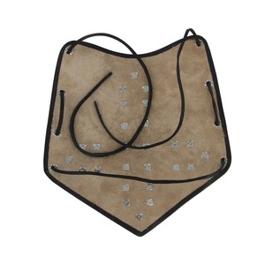 Brazalete de cuero con cordones Medieval Holy Warrior, Armadura de muñeca con logotipo personalizado negro y naranja para productos artesanales de cuero para Cosplay - Product Image 3