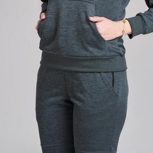 Survêtement polaire d'hiver lourd personnalisé pour femmes à manches longues surdimensionné deux pièces ensemble Street Wear pour l'hiver - Product Image 6