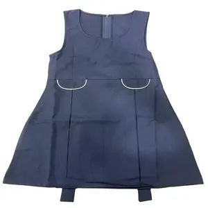 Hot Sale Modern Design primary Student Summer School Uniforms Pinafore Dress for Girls Clothes