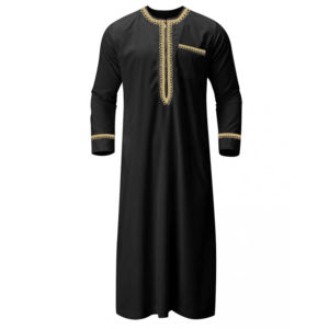Hombres Thobe Arabia Saudita Modesto Ropa islámica Hombres Venta al por mayor para árabe Verano Hombres Musulmanes Thobe - Product Image 4