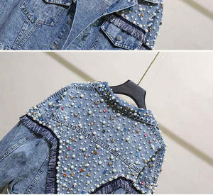 Vestes en jean personnalisées avec logo pour la vente en gros en Europe et en Amérique, vestes en jean unies, délavées à l'acide, pour femmes, vente chaude 2024 - Product Image 6