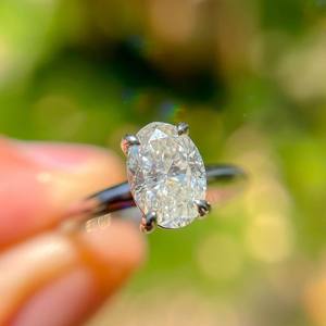 6x8mm corte ovalado CZ oro blanco solitario anillo de compromiso mujeres clásico nupcial boda aniversario propuesta joyería proveedor - Product Image 5