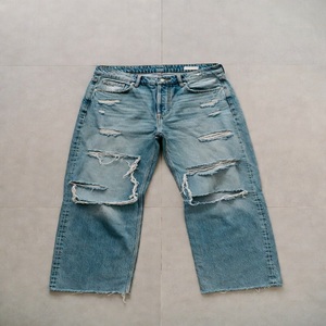 Jeans de Mezclilla Desgastados y Rotos para Hombre |   Pantalones Vaqueros Rectos de Moda Urbana, Logotipo Personalizado OEM, Venta al Por Mayor, Otoño/Primavera - Product Image 4