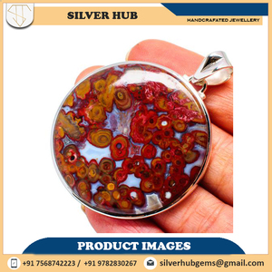 Colgante de plata de ley 925 con gemas, joyería hecha a mano, con colgante de gran tamaño de hundimiento, al mejor precio - Product Image 6