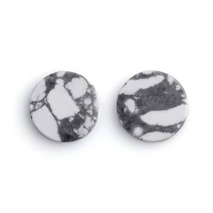 Pierres précieuses en howlite blanche lisse naturelle de qualité supérieure, de forme plate, de 12 mm, pour la fabrication de bijoux, pour les grossistes - Product Image 5