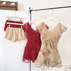 Vestido Mini Sexy de Gasa Transparente con Cuello en V para Mujer, Venta al por Mayor - Product Image 3