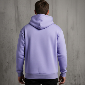 Sudadera con capucha de invierno para hombre, 100% algodón, estilo hip hop, cálida, holgada, con hombros caídos, de forro polar lavado a la piedra, bordada y hecha a medida. - Product Image 5