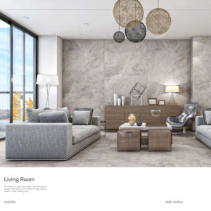 Carreaux de porcelaine de qualité supérieure fabriqués en Inde 1200x2400mm, aspect marbre moderne, grand format, pour une utilisation au mur et au sol dans les appartements, les chambres d'hôtel - Product Image 1