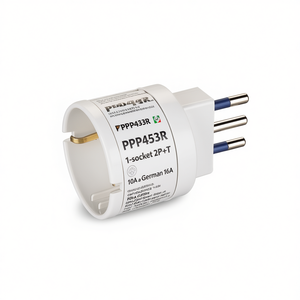 Adaptateur de prise électrique 1 prise 2P+T (10A italien et 16A allemand) Blanc PP0433R Autres connecteurs - Product Image 3